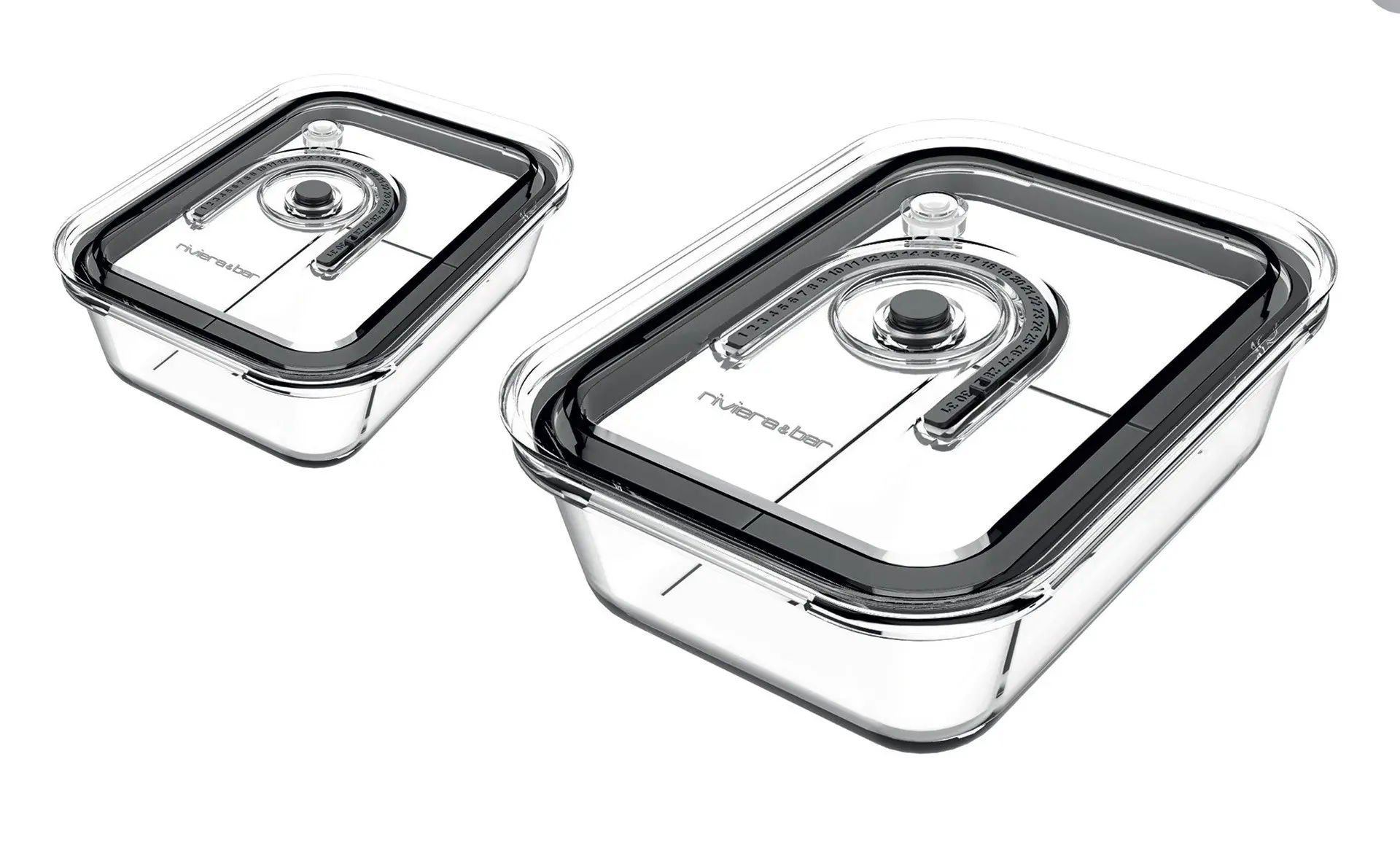 Kit de 2 boîtes en verre de mise sous vide - Image 4