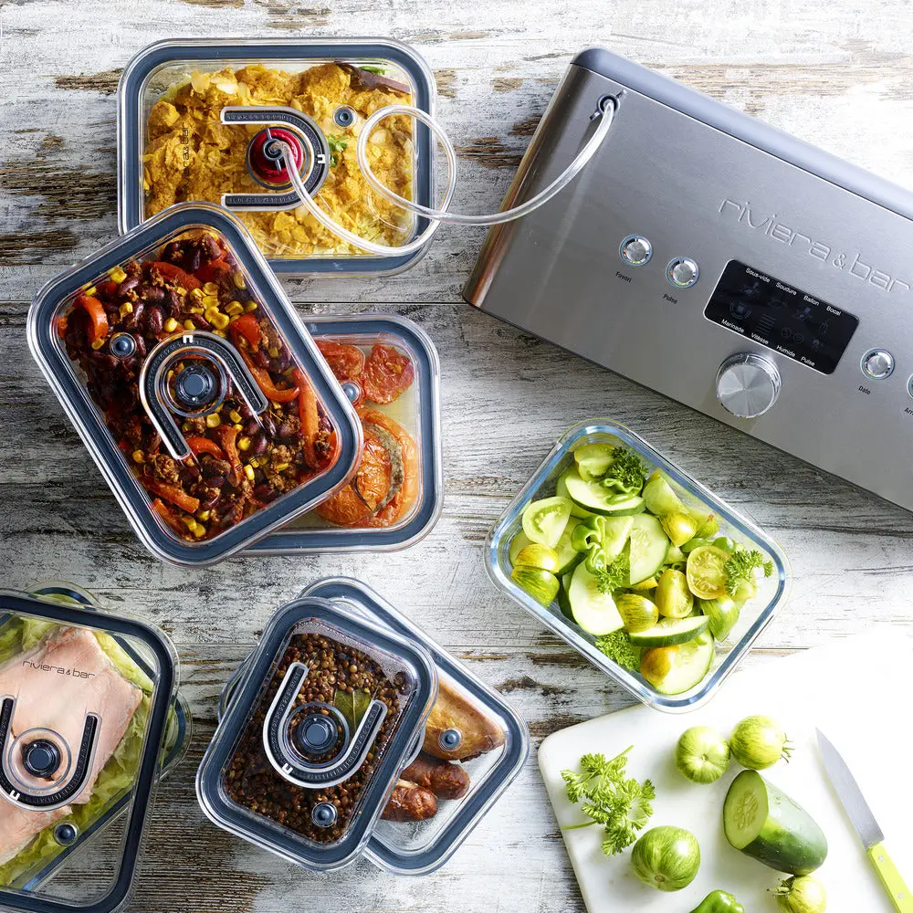 Kit de 2 boîtes en verre de mise sous vide - Image 3